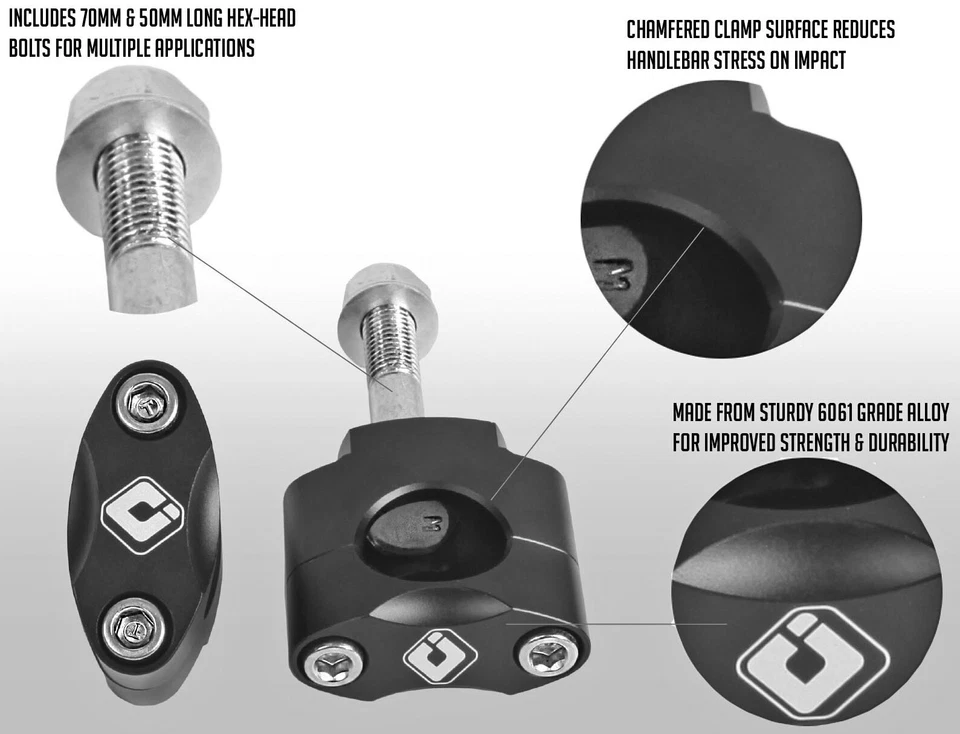 ODI 2015-2017 Freeride 250R KTM 1 1/8" ODI OVERSIZED BAR MOUNT PART# H71BMB NEW - Imagem 2 de 2