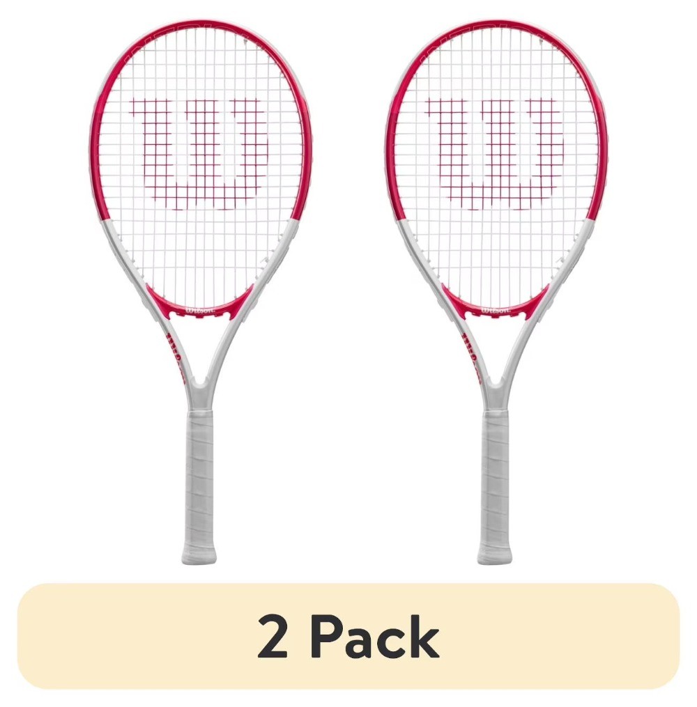 (2 pack) Wilson Intrigue Adult Recreational Tennis Racket - 