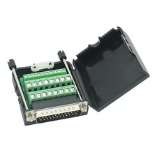 Connector DB25 D-SUB Male Adapter 25-pin Port Adapter to Terminal Connector S...