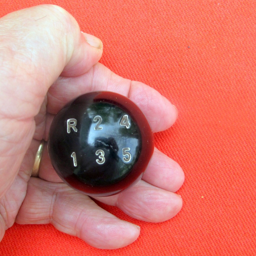 Vtg. Original Ferrari Dog-Leg 5 -Speed Shift Knob 42-43MM Dia.  Engraved #'s /R