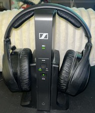 Sennheiser HDR 175 Wireless Headphones w TR 175 Transmitter For TV System GREAT