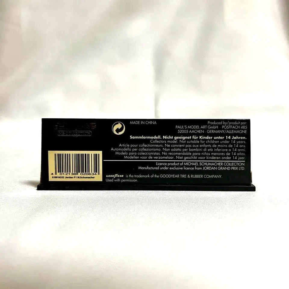 Minichamps 1/43 Jordan F191 F1 Car Michael Schumacher 1991 pressofuso da... - Immagine 4 di 4