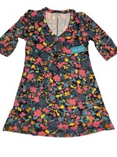 PIONEER WOMAN Crosshatch Floral 3/4 Sleeve Pullover Dress Women  s Size M NEW