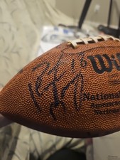 1998 PRO BOWL Football Signed Peyton Manning Rookie Auto Terrell Davis + JSA Loa