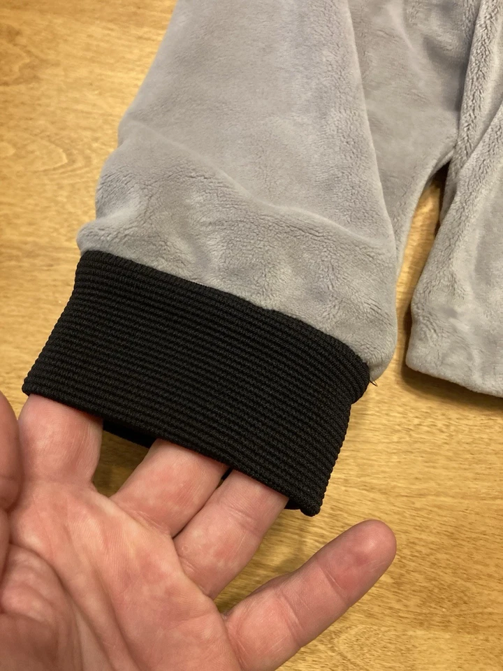 Chaqueta de bombardero James Perse reversible polar negra/gris con cremallera para mujer talla 2 M Foto 4 de 4