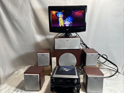 Philips MCD735/37 Micro Theatre System DVD/CD Tuner/Amp/Speakers W/REMOTE