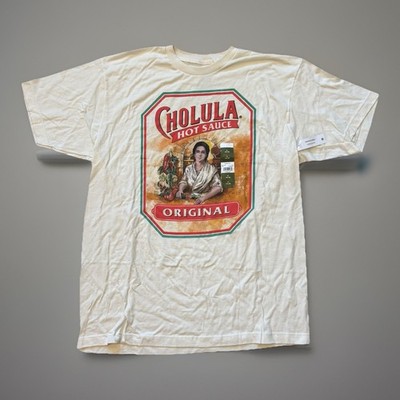 Cholula Men's XL White Graphic Print Hot Sauce Original T-Shirt