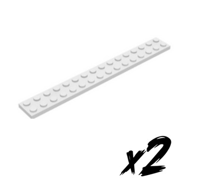 2x LEGO 4282   2x16 Plate   Platte   weiß   white