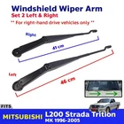 Clearance Windshield Wiper Arm Fits Mitsubishi L200 Strada 1996-05 Pair RHD Only