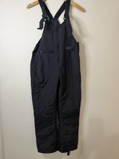 Ski Gear Youth L Ski Salopettes Black Waterproof Snow Trousers Kids Winter