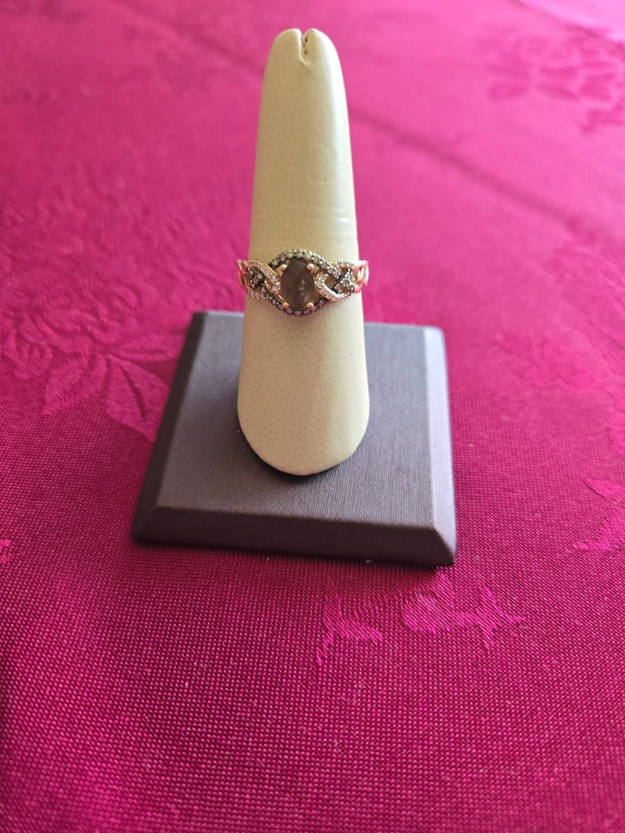 Le Vian 14K Strawberry Gold Chocolate Smoky Quartz Ring W