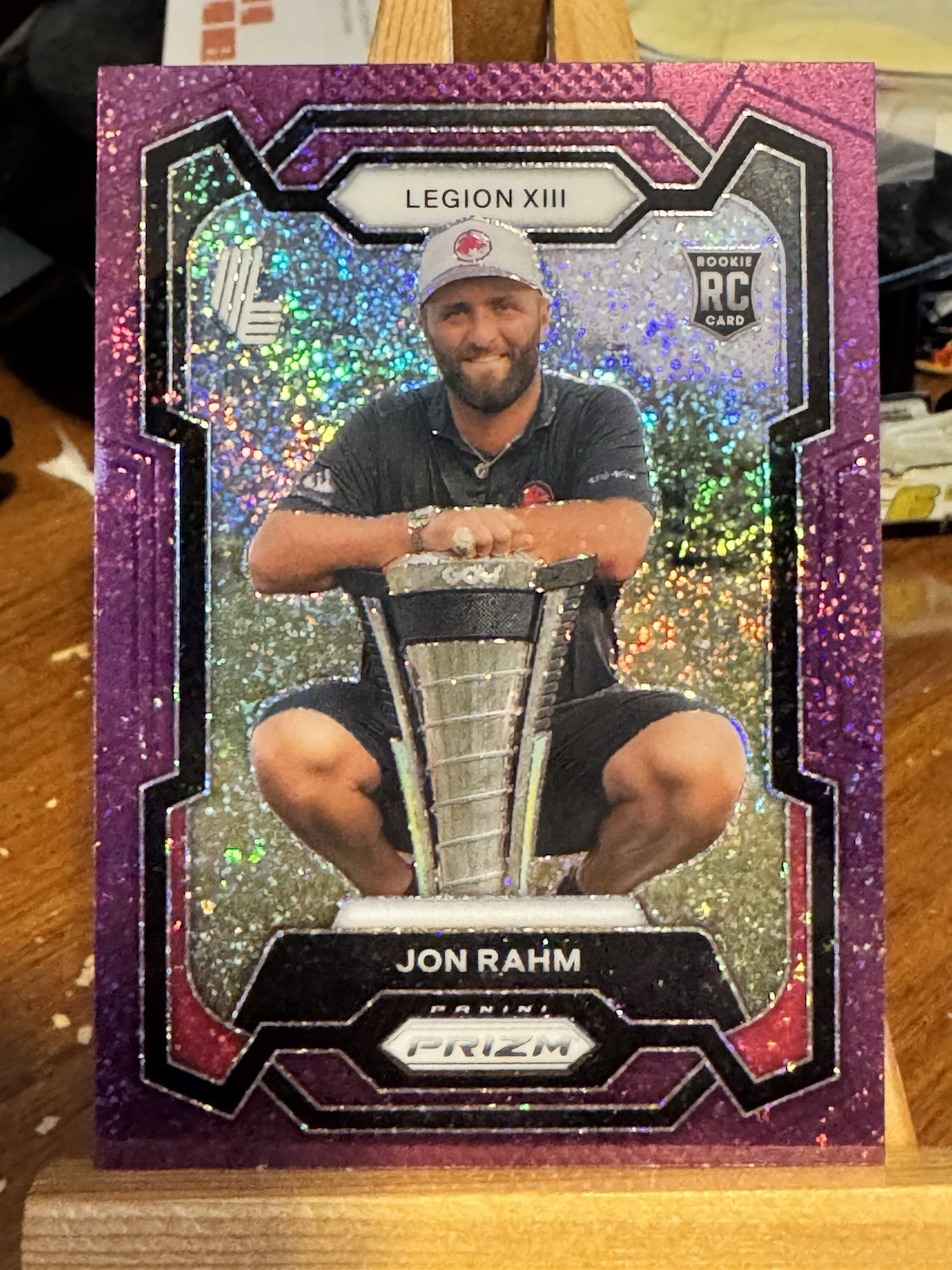 2024 Panini Prizm LIV Golf Jon Rahm Purple Pulsar SP Rookie Card