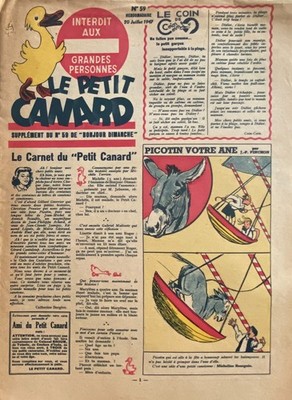 The Little Duck 1947 No. 60 ''The Donkey Picotin - Frimousset - Broum J. Faizant''