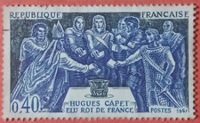 French Stamp / Timbre France Oblitéré 40c Hugues Capet 1967 N° 1537