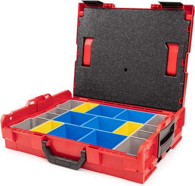L-BOXX 1 Shallow Tool Box with 11-Piece Organizer Bin Set for Easy Storage