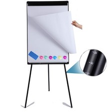 Magnetic Whiteboard Easel Dry Erase Board with Tripod Stand, 36"x24", Black