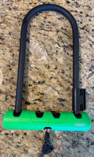 ABUS Ultra 410 U Lock Green with Cable