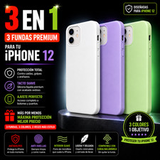Pack 3 Fundas iPhone 12 Silicona Líquida…