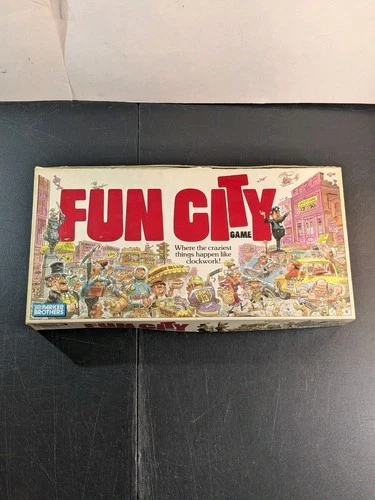 Vintage 1987 Parker Brothers Fun City Board Game Complete in Box