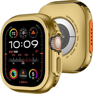 Amizee 2 in 1 Metal Case Compatible with Apple Watch Ultra 3/2/1 49mm with Back