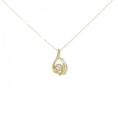 Authentic K18YG Diamond Necklace 0.04CT #260-007-329-9523