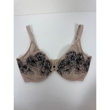 Wacoal Fragile Chic Full Figure Underwire Bra Tan Black Floral 855250 US 32G