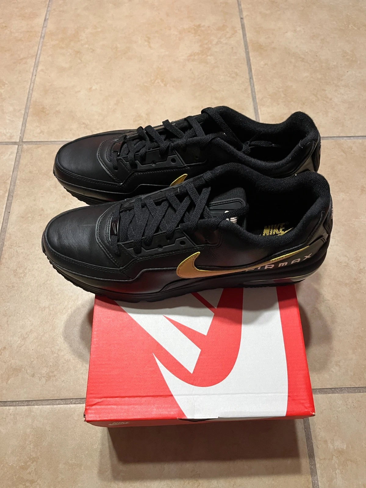 *NEW* MEN NIKE AIR MAX LTD 3 PRM BLACK / METALLIC GOLD (IO7524-010) SIZE 14