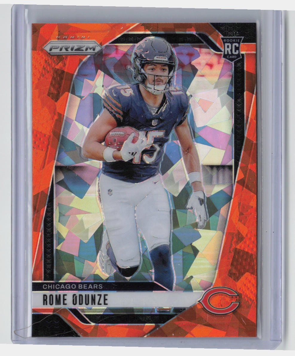 2024 Panini Prizm #385 Rome Odunze Orange Ice