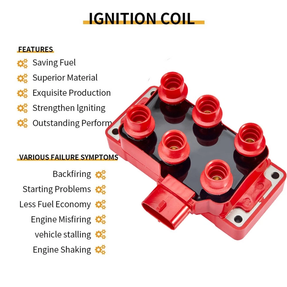 For 1990-2011 Ford Ranger V6 3.0L 4.0L Ignition Coil and Spark Plug and Wire Kit - Image 3 of 4