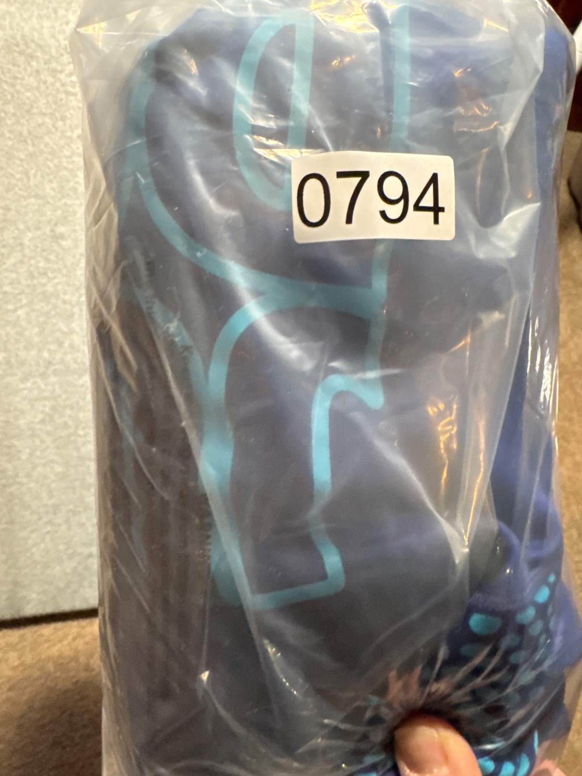 Nike Therma-FIT Hoodie "Just Do It" Graphic Blue Pattern Sleeves Size S Used thumbnail 6