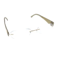 Silhouette 7599 20 6051 Gold Brown Rimless Eyeglasses Frames 17 40 Titanium