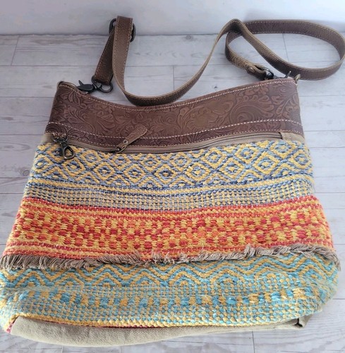 Myra Bag Cotton Rug & Canvas Shoulder Bag