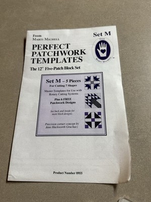 Marti Michell Perfect Patchwork Template Set M 12  Five Patch Block 8955