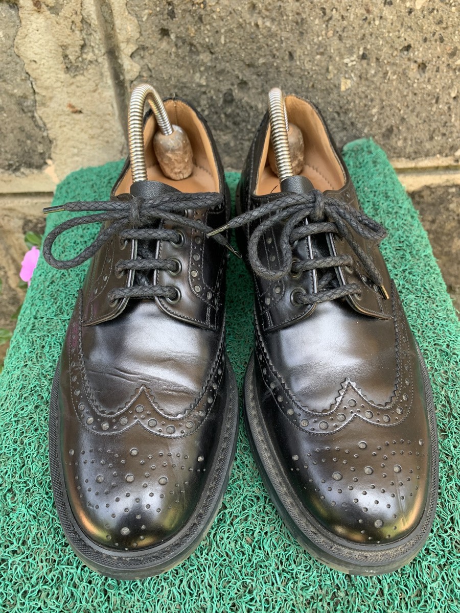 Church's Foden Black Leather Wingtip Derby Shoes US 8 | eBay