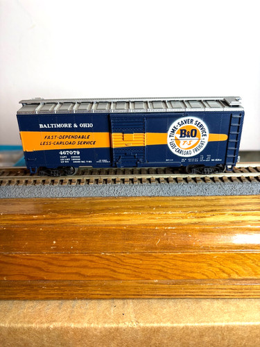 ATHEARN #??  Coche de caja B.&O. Time-Saver 40' AAR #467067 con Kadees y Kad. Tks. 1:87 | Zustand: New