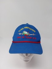 Vtg Flying Firefighters Airplane Mud In Your Eye Roped Snapback Hat Made In USA