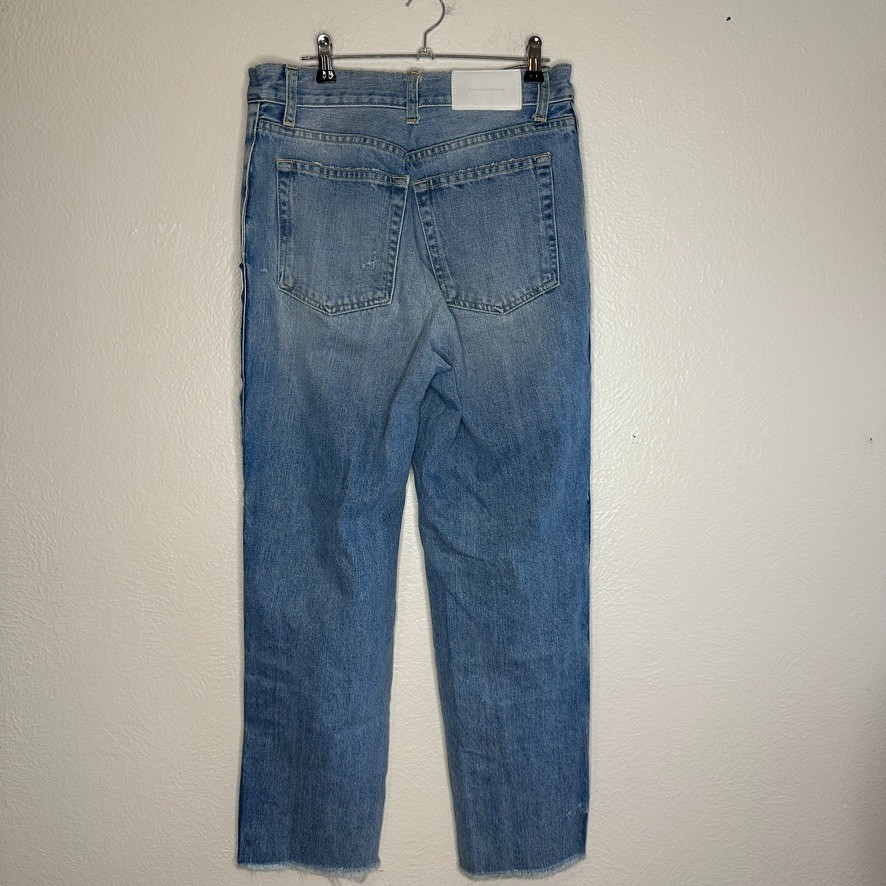 Jonathan Simkhai Side Button Jeans Light Wash Dis… - image 6