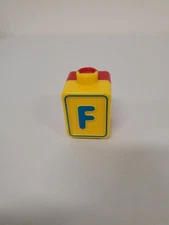 VTech Alphabet Activity Cube Replacement 2 Sided  F S Yellow Red Letter Block 