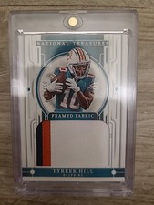 2023 Panini National Treasures - Framed Fabric Tyreek Hill Holo Silver /25