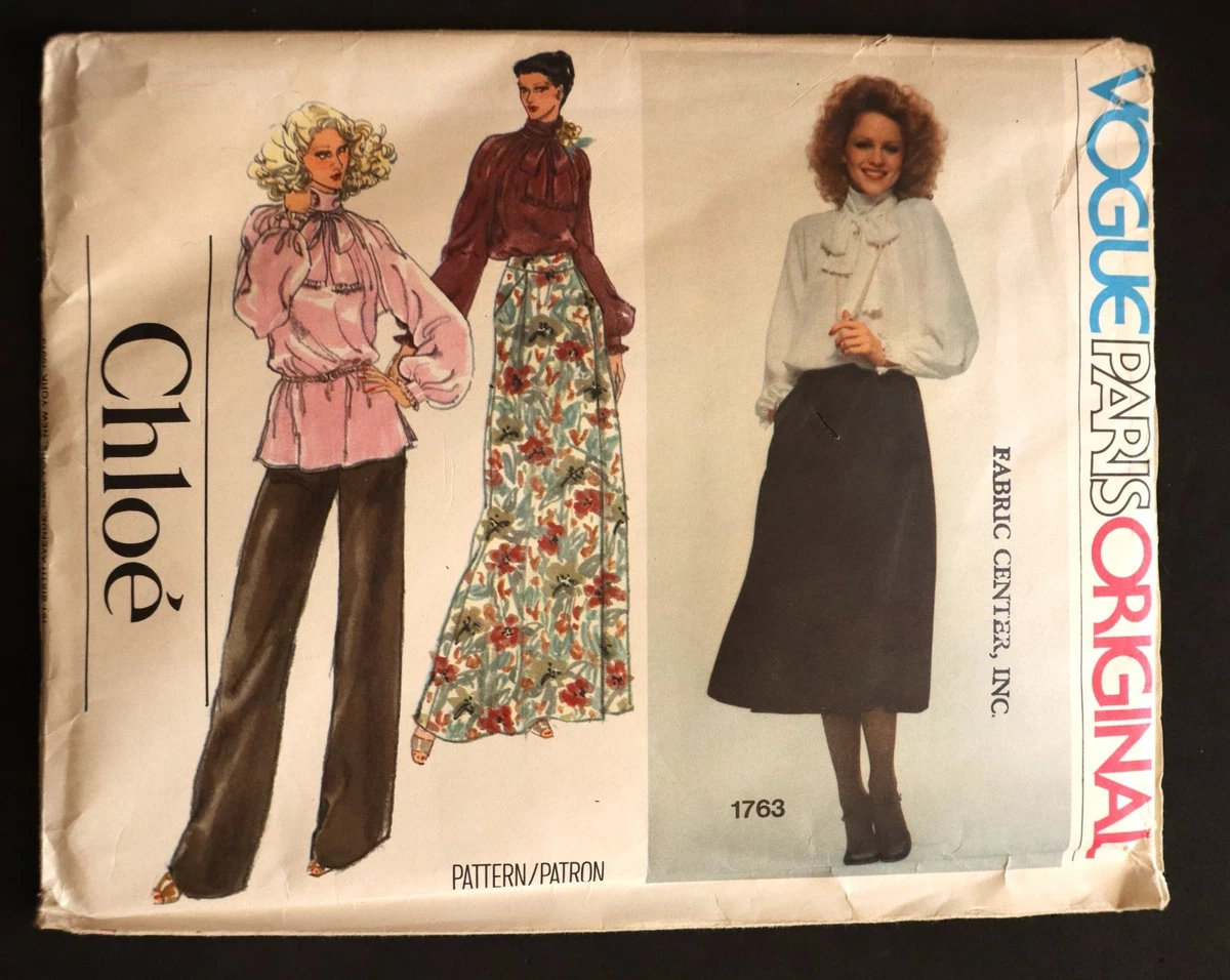 Patron De Couture Vogue Patterns Paris Original Chloé 1100 – Taille 12 – Pour Robe Femme – Occasion