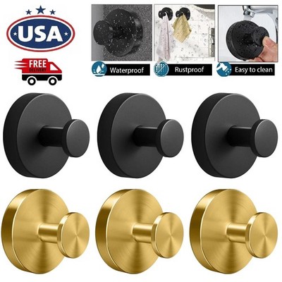 4× Suction Cup Hooks Waterproof Shower Hooks Bathroom Towel Hanger Punch-Free US