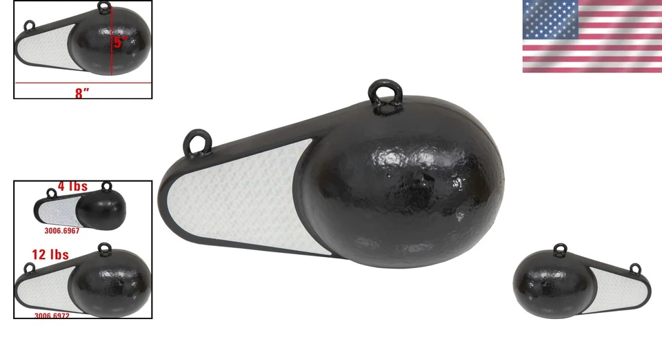 Peso de caída recubierto de polietileno - 12 libras. Flash plateado Foto 2 de 4