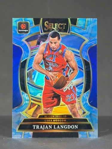 2025 Panini Select EuroLeague Basketball Blue Camo Trajan Langdon #25