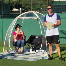 Panoramic Clear Tent Lightweight Pop-Up Sports Shelter Camping Stargazing Beach