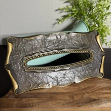 Vintage Amerock Carriage House Brass Kleenex Tissue box Cover Bathroom