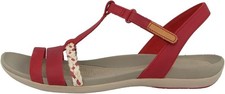 BNWT Clarks Ladies Tealite Grace Leather Open Sandals, Red Nubuck, UK3.5 /EU36 D