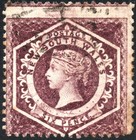 NEW SOUTH WALES QV 1860 USED 6P VIOLET ENGRAVD PERF 13 SC#A12/40c/WMK 2-LINED 12 — photo 1