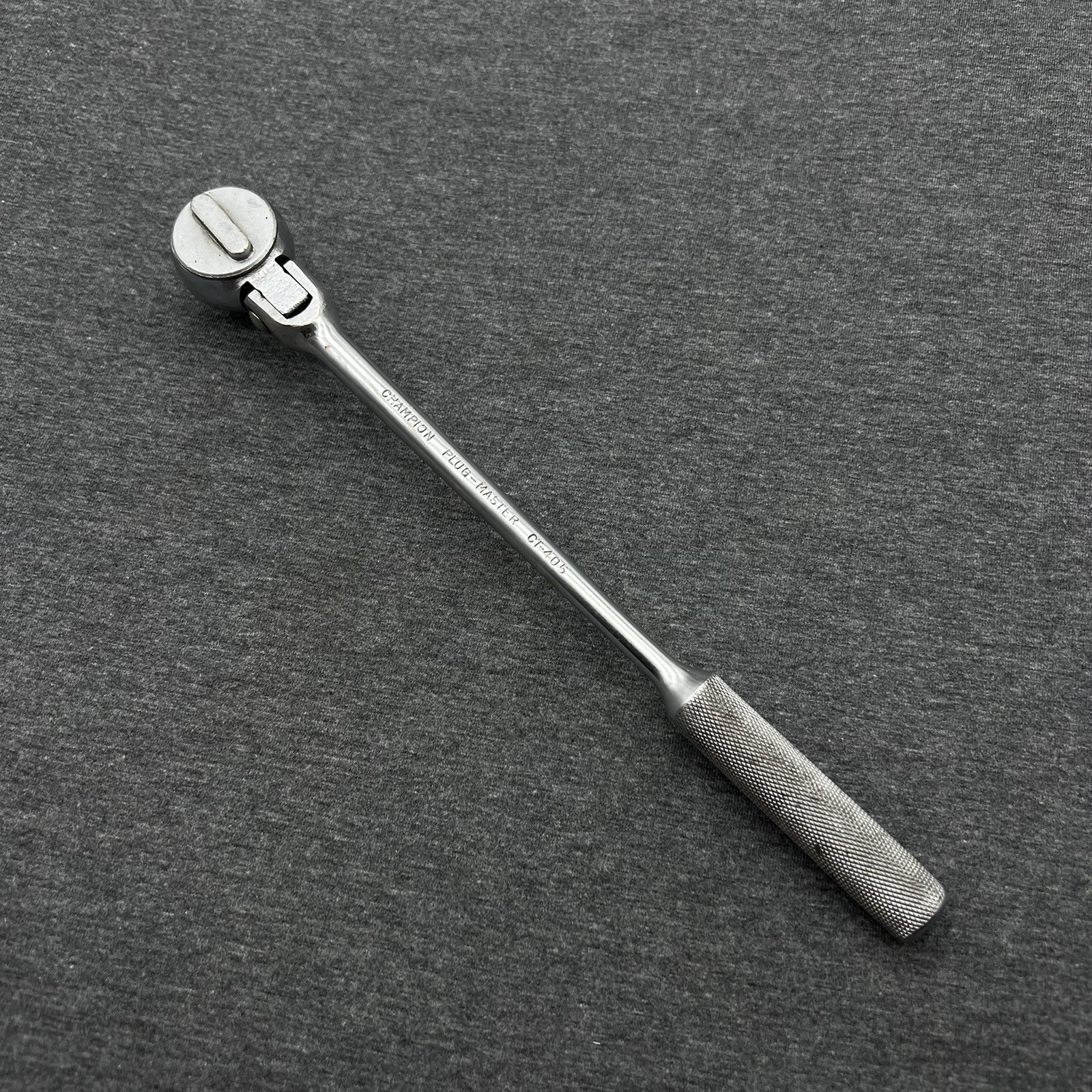 Vintage Champion Plug Master 3/8 Drive Flex Head Ratchet CT-405 USA