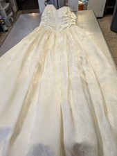 Vintage Gunne Sax Prom Or Wedding Dress, Ivory, Tulle Crinoline Under, Exquisite