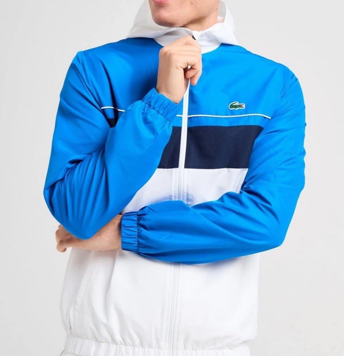 Lacoste Guppy Tracksuit Jacket Navywhit Light Blue Men's Size